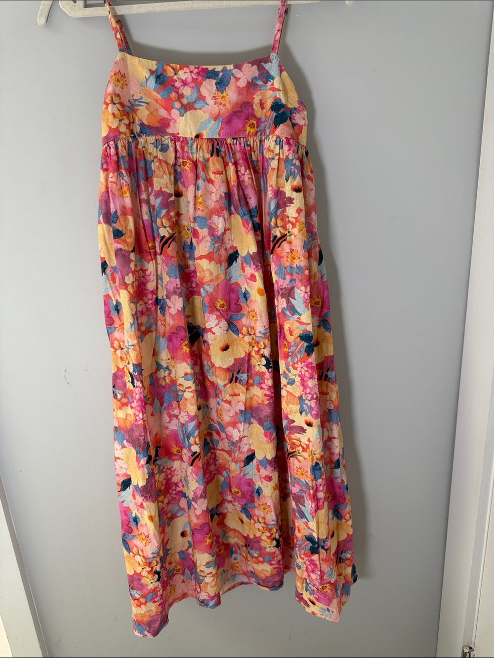 Billabong Floral Maxi Skirt in Pink, Yellow, Blue
